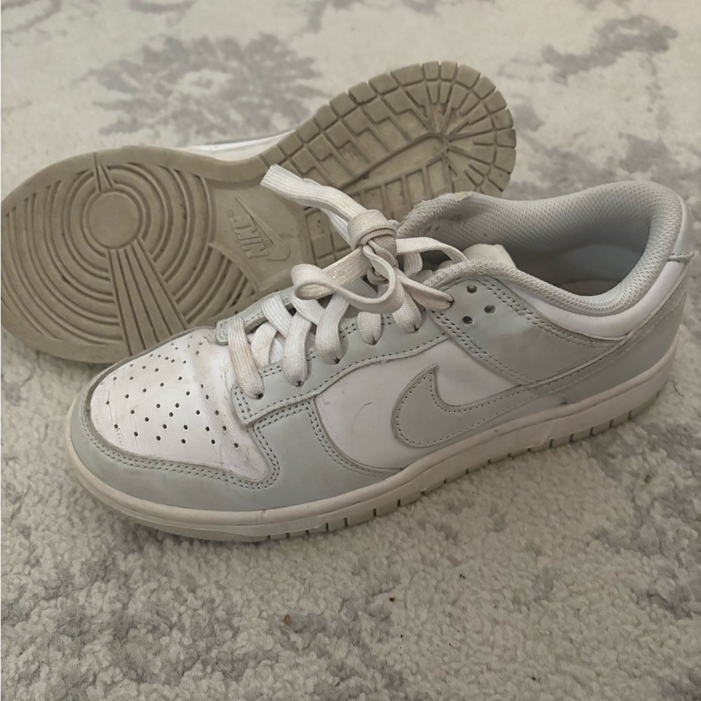 Nike White and Light Gray Athletic Shoes